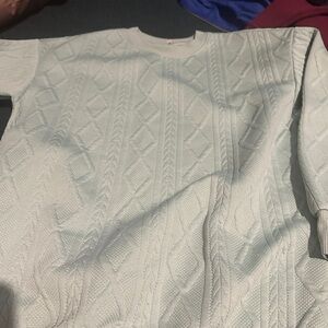 SHEIN Mint green  Cable Knit Sweater and pants